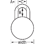 Cadenas à combinaison de 1-7/8 po, transparent