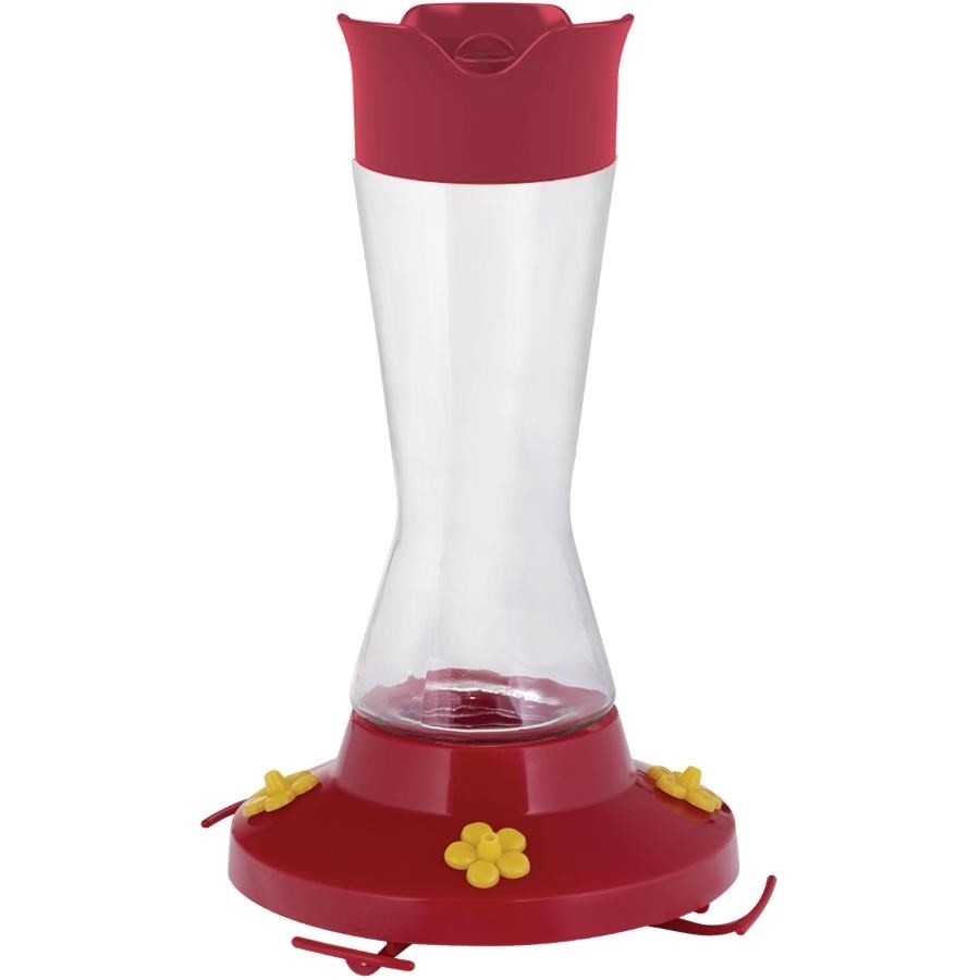 Mangeoire à Colibris Suspendue - 3 Ports, Réservoir Transparent, Crochet Fer | Pour Jardin, Balcon, Attirer Les Oiseaux