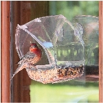 Mangeoire à oiseaux sauvages à fixer à la fenêtre, capactié de 1 tasse