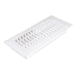 Grille escamotable blanche en poly, 4 x 10 po
