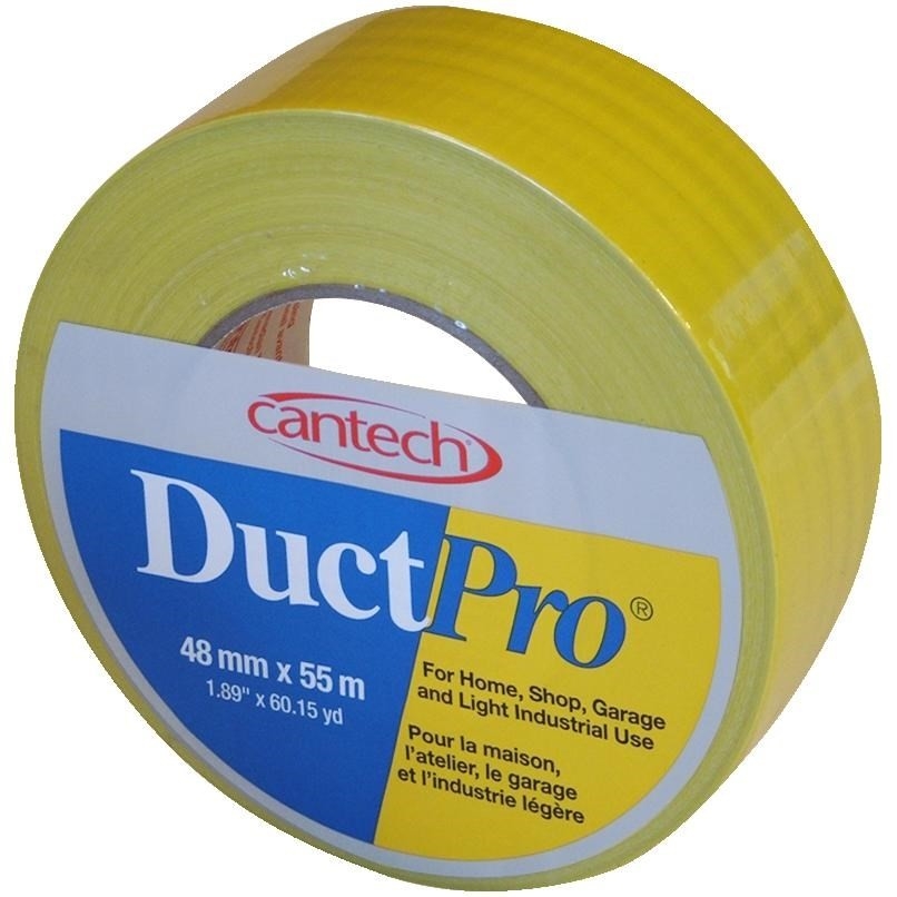 Ruban en tissu jaune pour conduit, 48 mm x 55 m