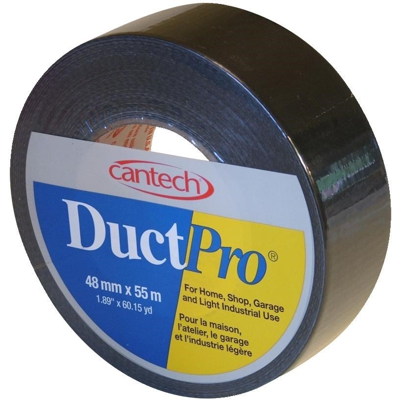 Ruban en tissu noir pour conduit, 48 mm x 55 m