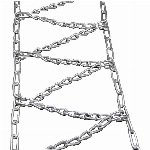 Paquet de 2 chaînes à pneu de 13 po hauteur x 4 po largeur pour souffleuse à neige