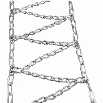 Paquet de 2 chaînes à pneu de 16 po hauteur x 6,5 po largeur pour souffleuse à neige