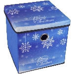 Boîte de rangement pliante de 11 pouces en tissu, motifs assortis