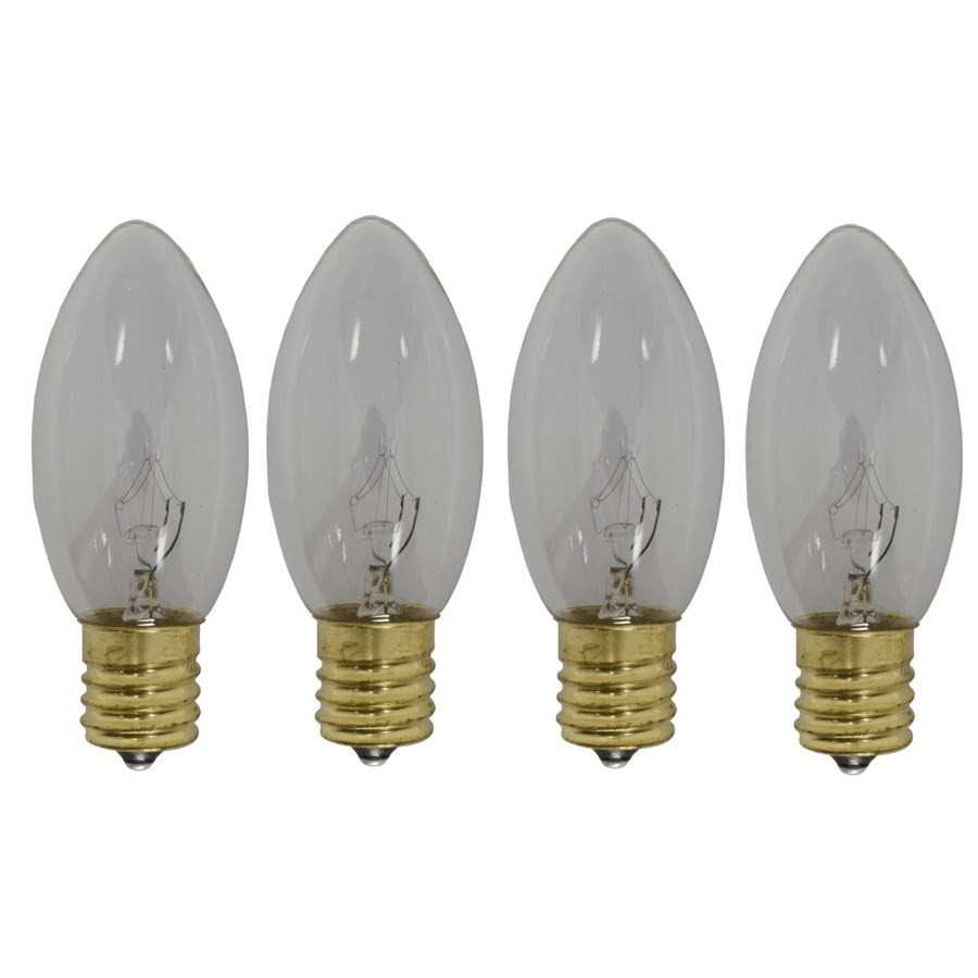 Paquet de 4 ampoules incandescentes C9 étincelantes pour l'extérieur, transparent