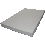 Matelas en mousse blanche de 72 po x 24 po x 3 po, roulé