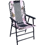 Chaise pliante Realtree avec sangles élastiques, rose