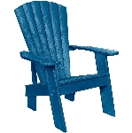 Chaise Adirondack en plastique recyclé, bleu pacifique