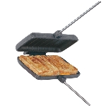 Ustensile de cuisson double en fonte pour sandwich
