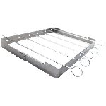 Ensemble de 7 pièces en acier inoxydable pour cuisson de brochettes sur le barbecue, avec support