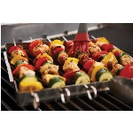 Ensemble de 7 pièces en acier inoxydable pour cuisson de brochettes sur le barbecue, avec support