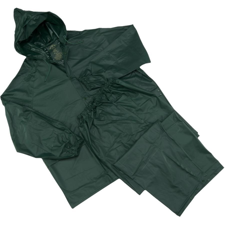 Habit de pluie vert 2 pièces en PVC pour hommes, moyen