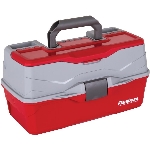 Coffre de pêche rouge à 3 plateaux