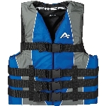 Veste de flottaison VFI en nylon bleu pour adulte, deux tailles