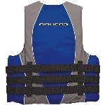 Veste de flottaison VFI en nylon bleu pour adulte, deux tailles