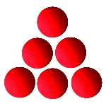 Paquet de 6 balles pour mini-hockey