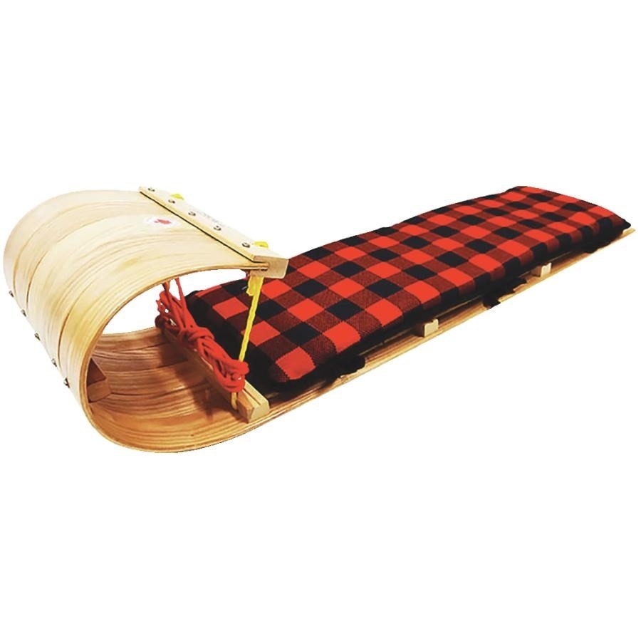 Toboggan de première qualité avec corde et coussin, 4 pi