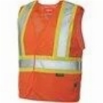 Veste de sécurité orange réfléchissante à 5 points, petit/moyen