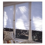 Store à rouleau temporaire de 36 po x 72 po, blanc