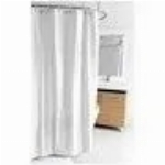 Rideau de douche de 54 x 78,8 po en copolymère industriel robuste de calibre 8, blanc