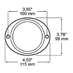 Réflecteur ovale rouge