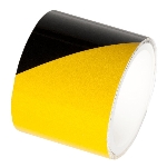 Ruban réfléchissant jaune et noir de 1,5 po x 40 po