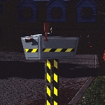 Ruban réfléchissant jaune et noir de 1,5 po x 40 po