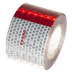 Ruban réfléchissant, 2 po x 25 pi, rouge et argenté