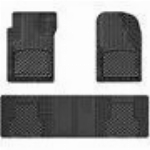 Ensemble de tapis universels pour voiture, 3 pièces, noir