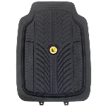 Tapis à dessin de semelle de pneu pour l'avant d'auto, noir