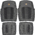 Paquet de 4 tapis Tribal pour auto, gris