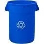 Poubelle de recyclage de 32 gallons, bleu